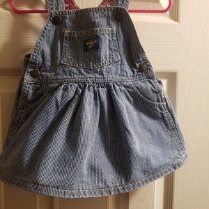 Oshkosh denim dress, size 3-6 months, denim  stripe.